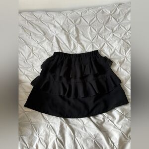 Black frilly skirt
